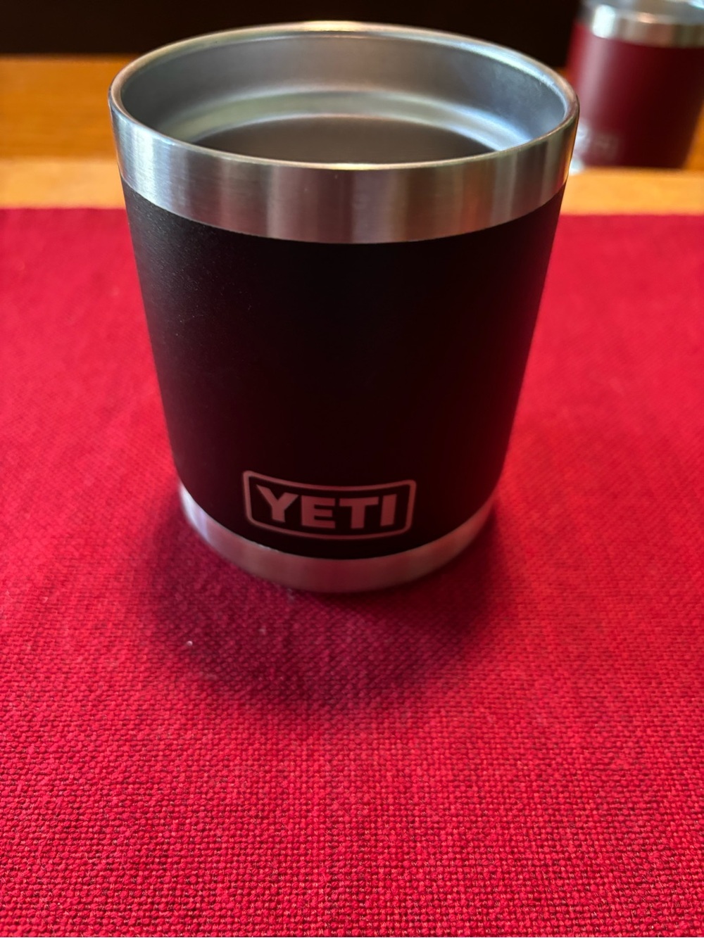 Yeti Black and Silver Stainless Steel Lowball Cooler